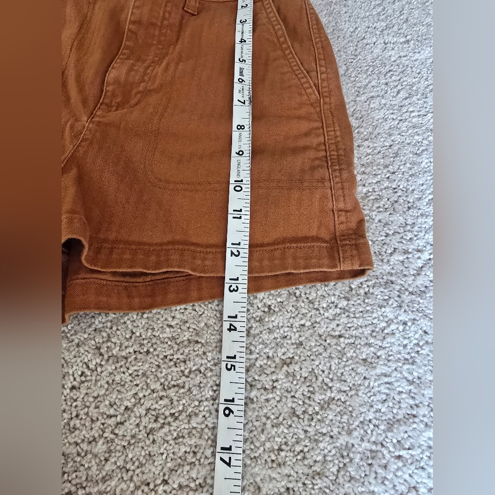 Madewell Camp Shorts Burnt Sienna Size XS Womens High Waisted - Picture 3 of 8